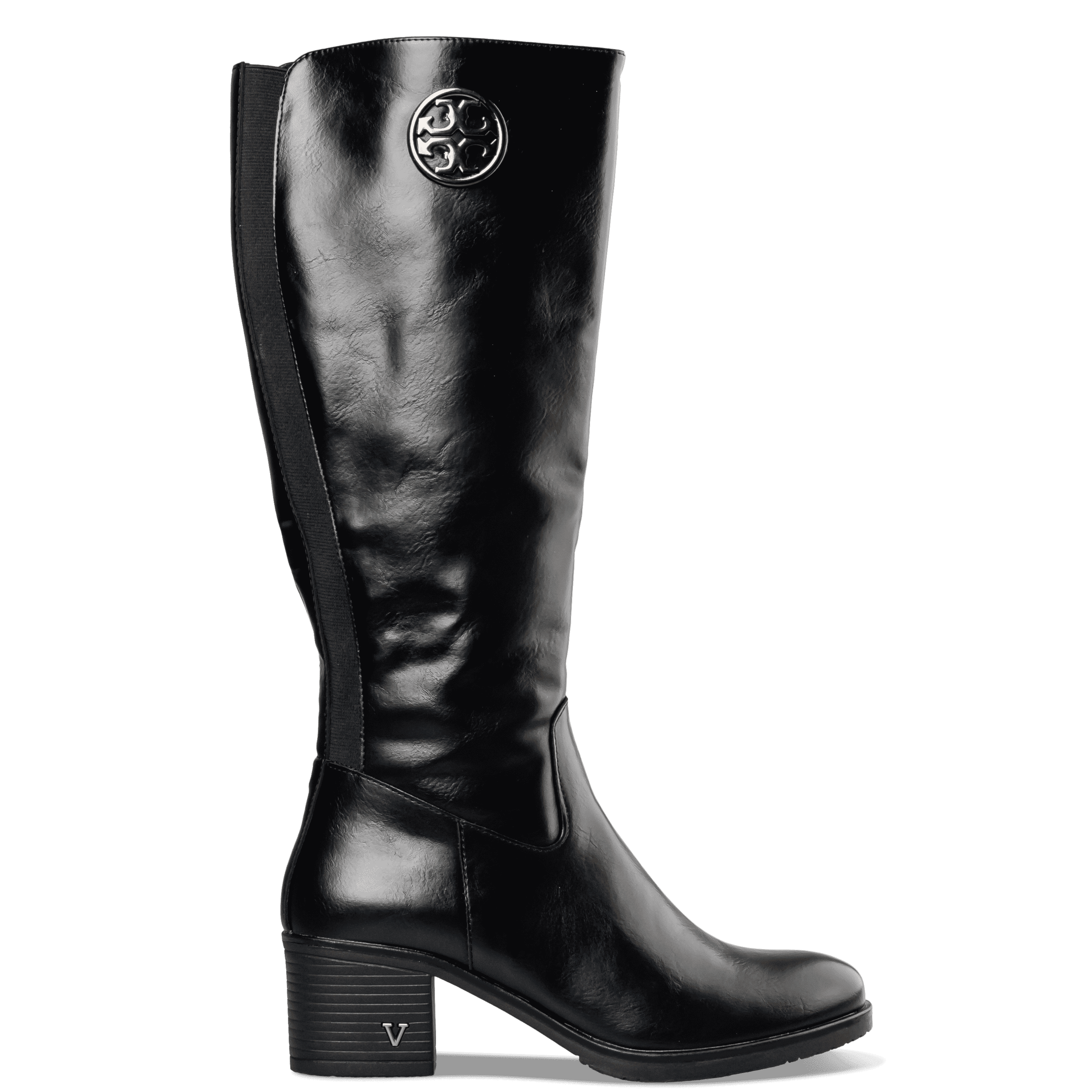 RIDING KNEE-HIGH BOOTS - Συνθετικό Δέρμα - ΜΑΥΡΟ - Μπότες | EnvieShoes