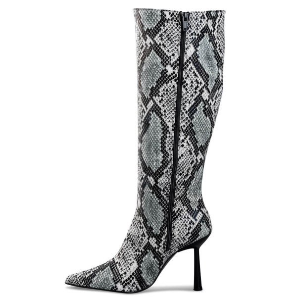  SNAKE PRINT BOOTS - 4