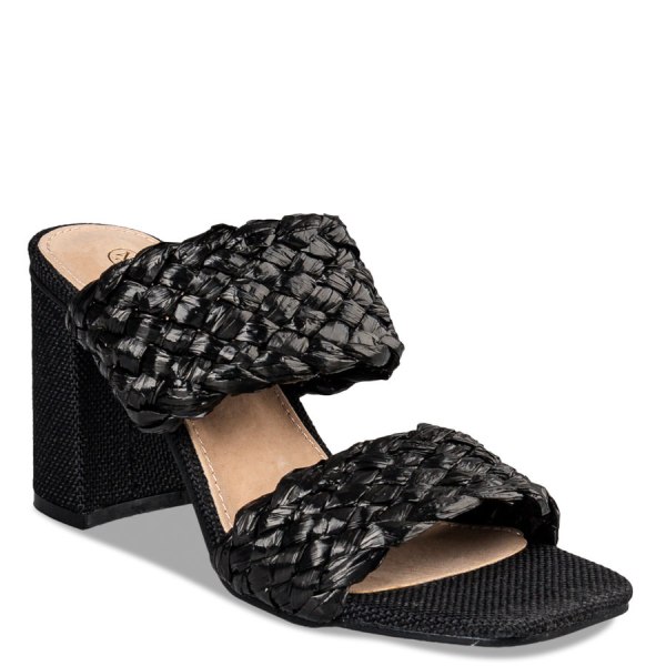 BRAIDED STRAW MULES φωτογραφία