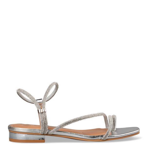  CRYSTAL EMBELLISHED FLAT SANDALS 2025