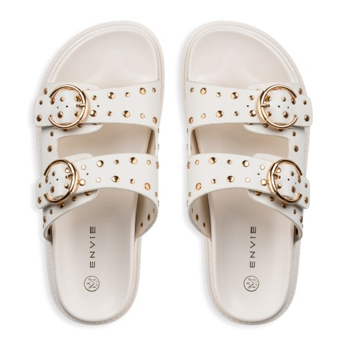  STUDDED FLATFORM SANDALS 2025