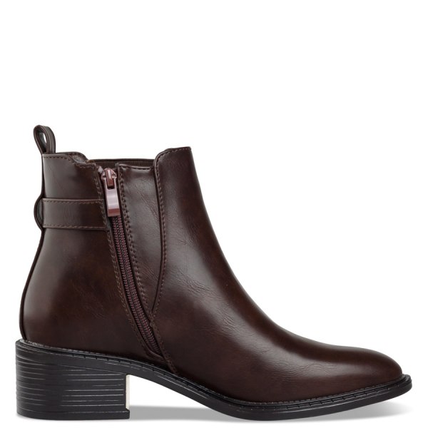  BUCKLE STRAP MID-HEEL BOOTIES - 4