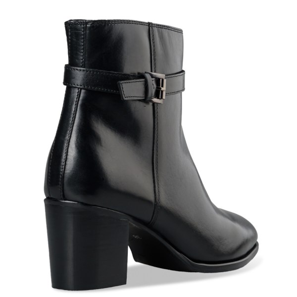 BUCKLE STRAP MID-HEEL BOOTIES φωτογραφία