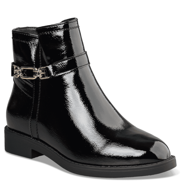SHINY ANKLE BOOTS