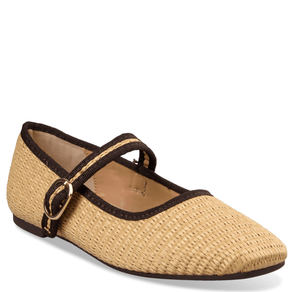 RAFFIA BALLET FLATS
