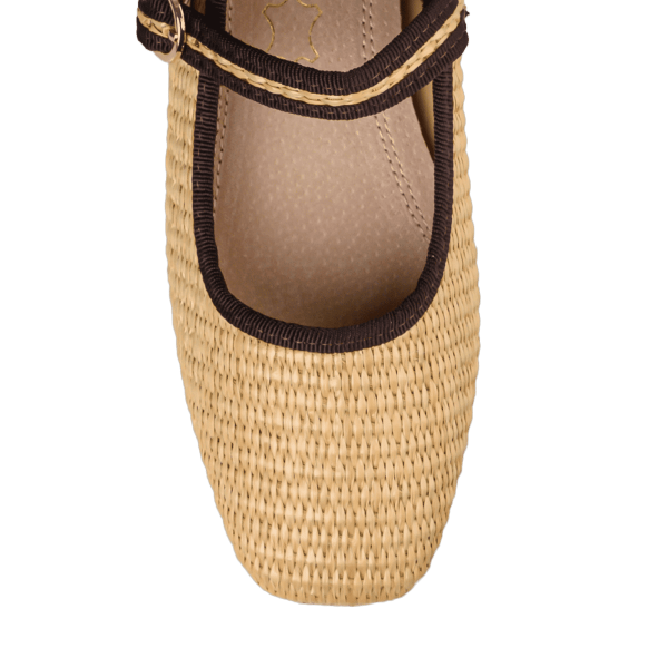 RAFFIA BALLET FLATS φωτογραφία