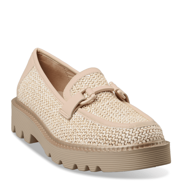RAFFIA-EFFECT LOAFERS