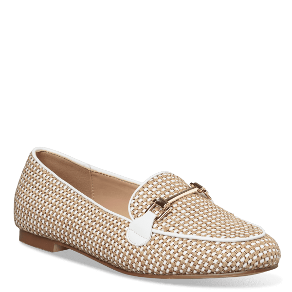 RAFFIA-EFFECT LOAFERS
