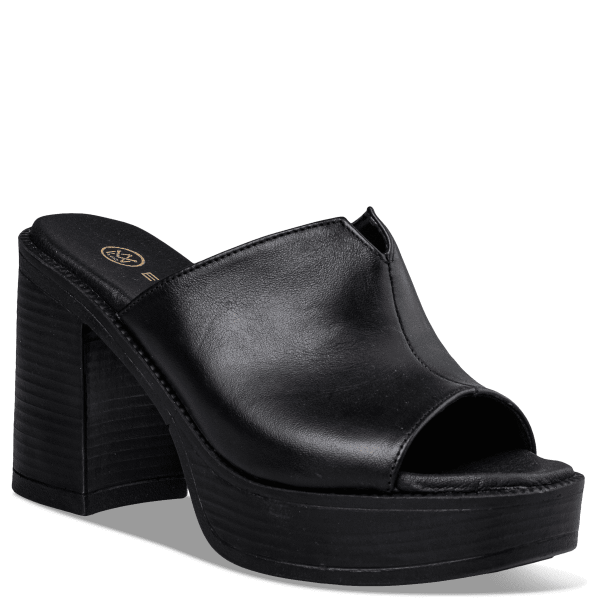 BLOCK HEEL MULES