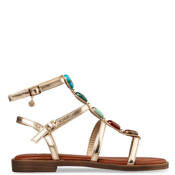 EMBELLISHED FLAT SANDALS