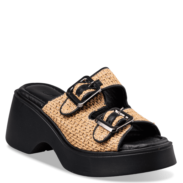 PLATFORM HEEL MULES φωτογραφία