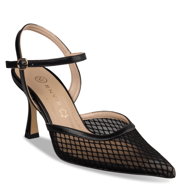 MESH SLINGBACK PUMPS
