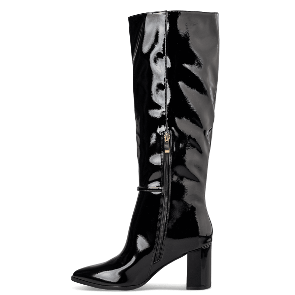 POINTED TOE SHINY BOOTS φωτογραφία