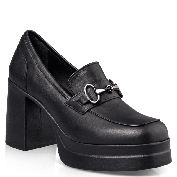 PLATFORM HEELED LOAFERS