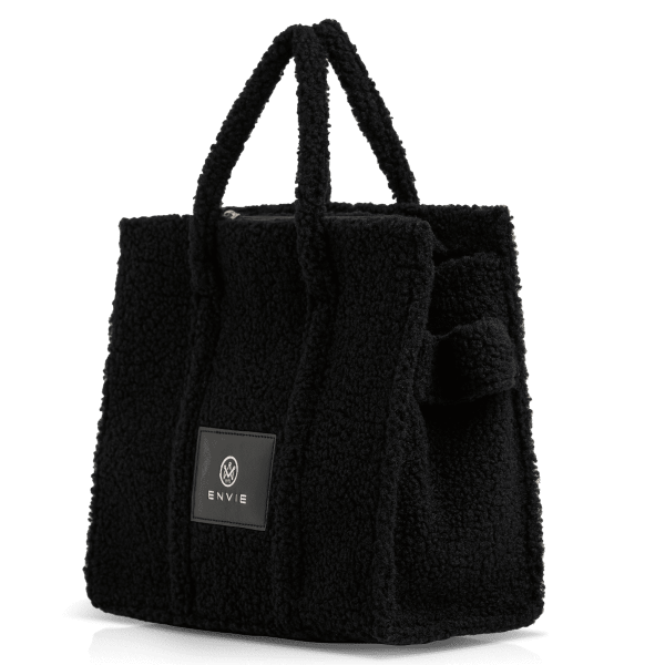FAUX SHEARLING TOTE BAG