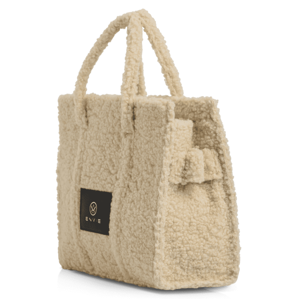FAUX SHEARLING TOTE BAG φωτογραφία