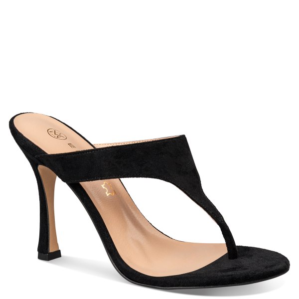 HIGH HEEL THONG MULES