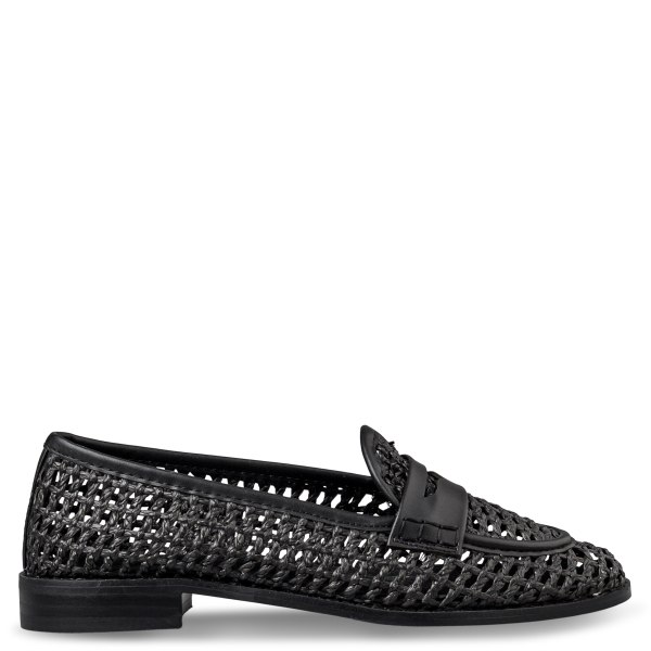 RAFFIA-EFFECT LOAFERS