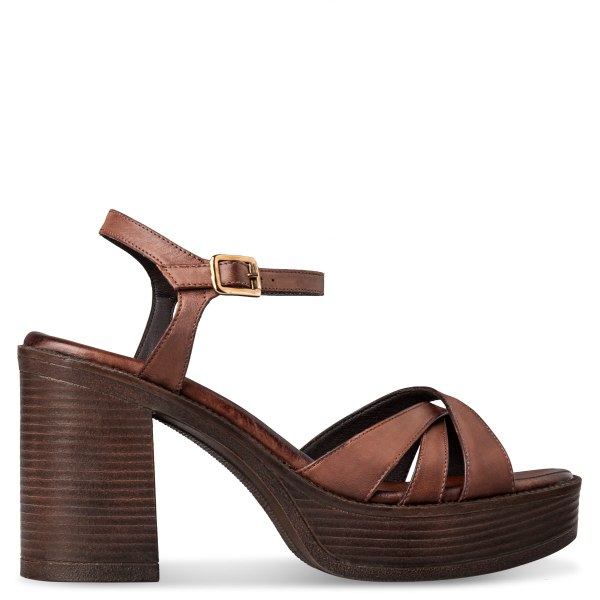PLATFORM MID HEEL SANDALS