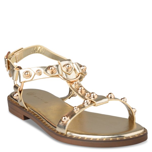 STUDDED FLAT SANDALS