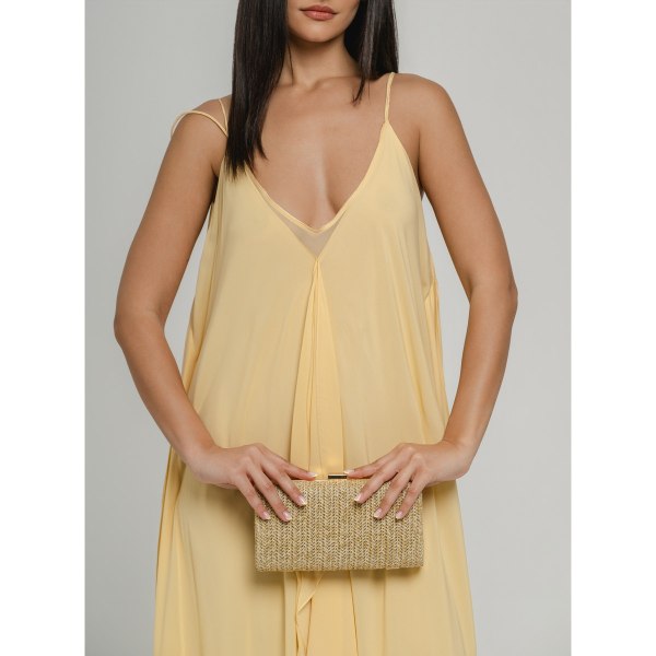 RAFFIA CLUTCH BAG