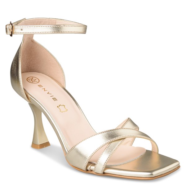 FLARED HEEL SANDALS
