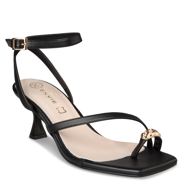 FLARED HEEL SANDALS