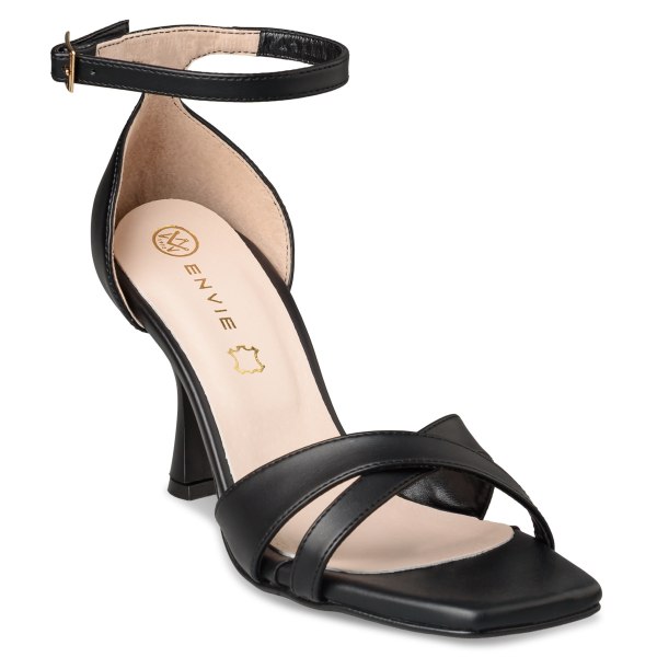 FLARED HEEL SANDALS