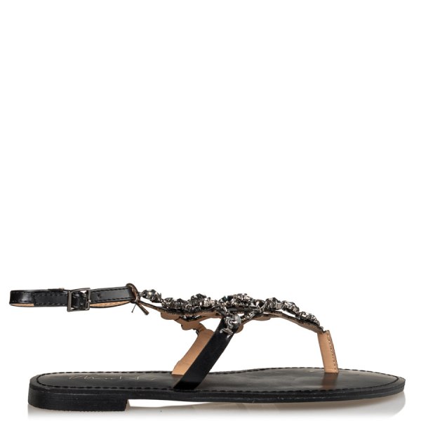  JEWELED FLAT SANDALS 2025