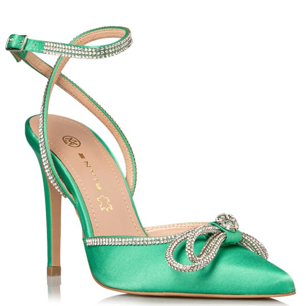 BOW-DETAIL POINTED PUMPS
