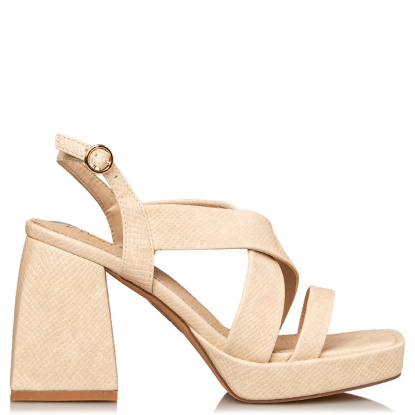  CROC-EFFECT PLATFORM SANDALS 2025