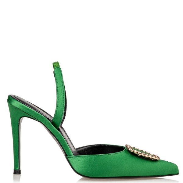  SATIN SLINGBACK PUMPS 2025