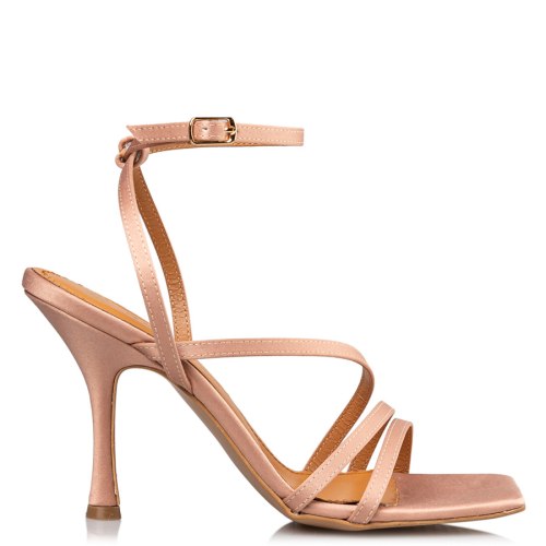  WRAPAROUND SATIN SANDALS 2025