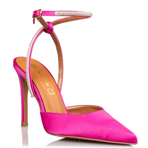 SATIN STILETTO PUMPS φωτογραφία
