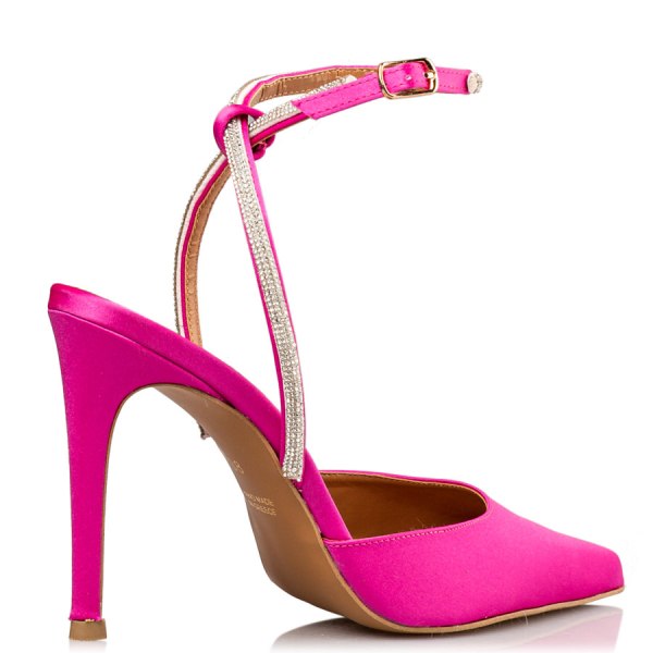 SATIN STILETTO PUMPS φωτογραφία