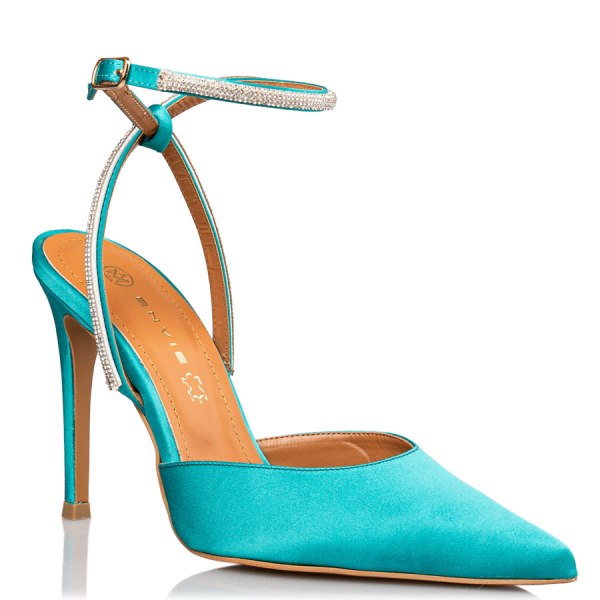 SATIN STILETTO PUMPS