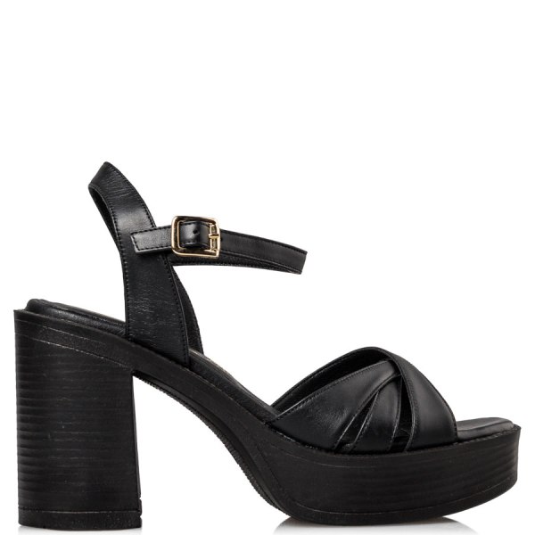 PLATFORM MID HEEL SANDALS