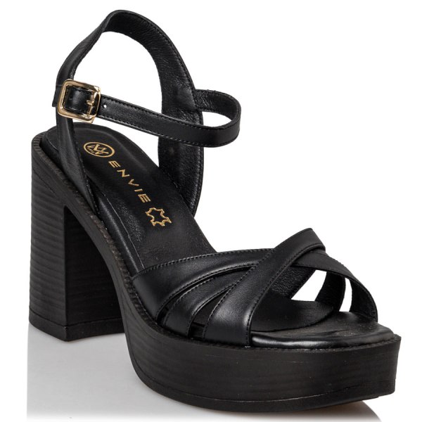 PLATFORM MID HEEL SANDALS