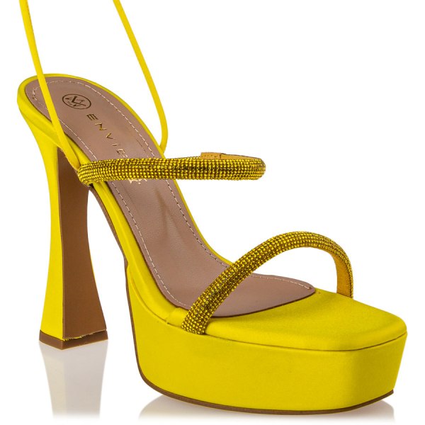 LACE UP PLATFORM SANDALS