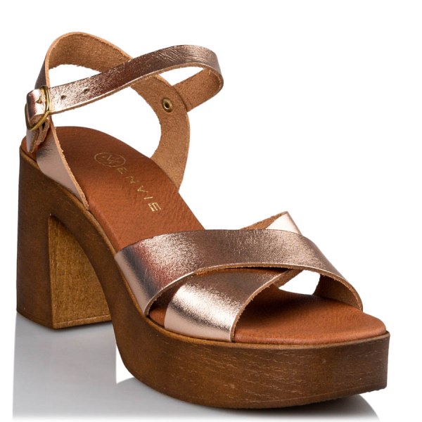 PLATFORM MID HEEL SANDALS φωτογραφία